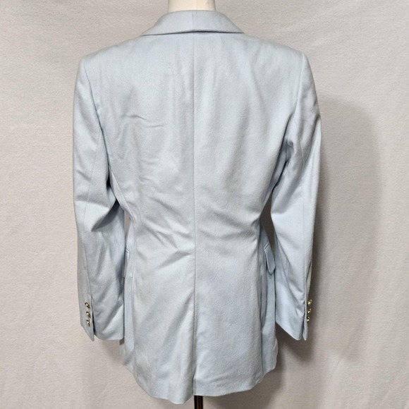 Vintage Escada Blazer Womens 38 Light Blue Angora Wool Shawl Collar Germany - Picture 7 of 16
